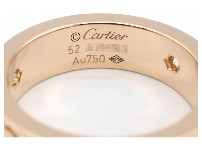 Cartier Love Ring mit halbem Diamanten Golden - Ansicht 4