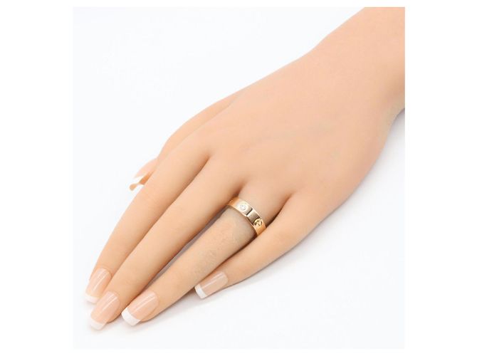 Cartier Love Ring mit halbem Diamanten Golden - Ansicht 7