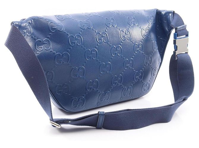 Marsupio Gucci GG goffrato Blu - vista 2