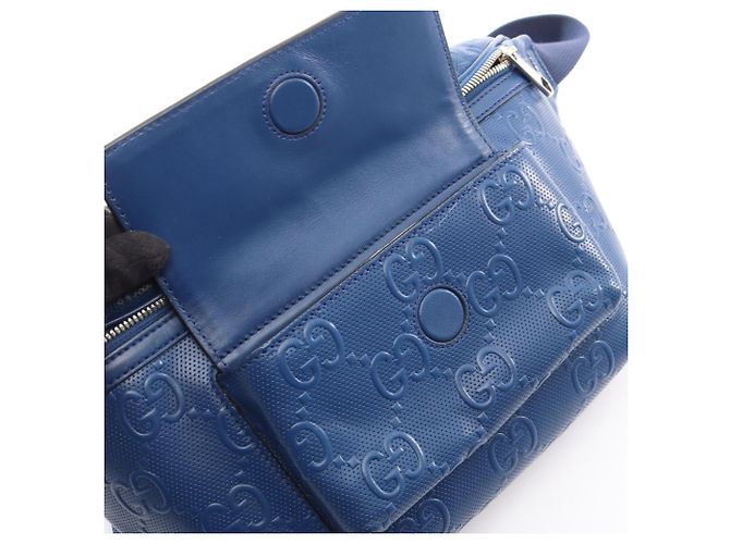 Marsupio Gucci GG goffrato Blu - vista 8