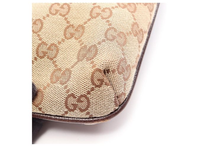 Borsa a Spalla Gucci GG Canvas Marrone Beige - vista 10