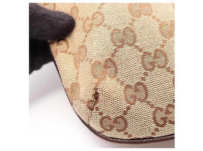 Borsa a Spalla Gucci GG Canvas Marrone Beige - vista 9