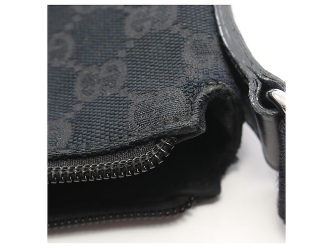 Borsa a Spalla Gucci GG Canvas Nero - vista 8