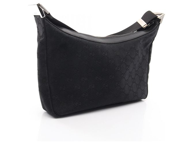 Borsa a Spalla Gucci GG Canvas Nero - vista 2