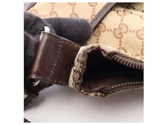 Borsa a tracolla Gucci GG Canvas Marrone Beige - vista 6