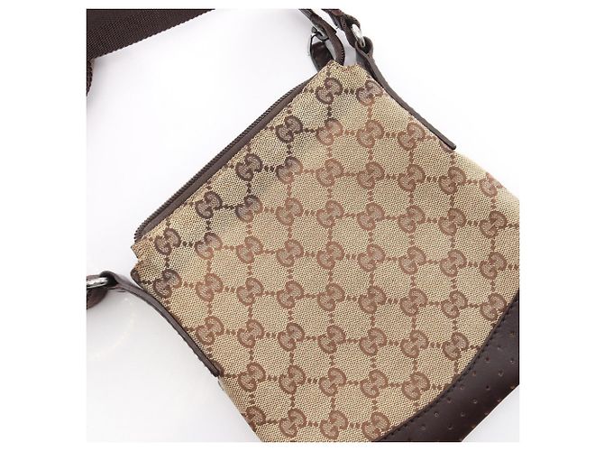 Borsa a tracolla Gucci GG Canvas Marrone Beige - vista 7