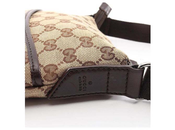 Borsa a tracolla Gucci GG Canvas Marrone Beige - vista 8