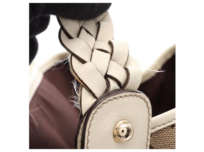 Borsa a Spalla Gucci GG Canvas Bianco Beige - vista 5