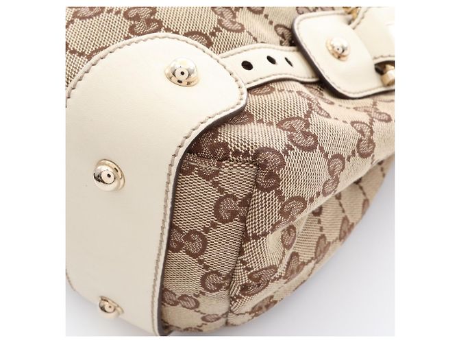 Borsa a Spalla Gucci GG Canvas Bianco Beige - vista 9