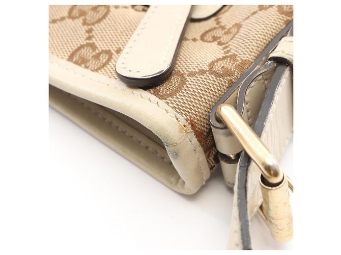 Borsa a Spalla Gucci GG Canvas Bianco Beige - vista 8