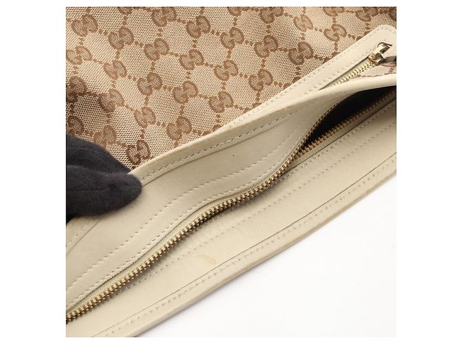 Borsa a Spalla Gucci GG Canvas Bianco Beige - vista 9