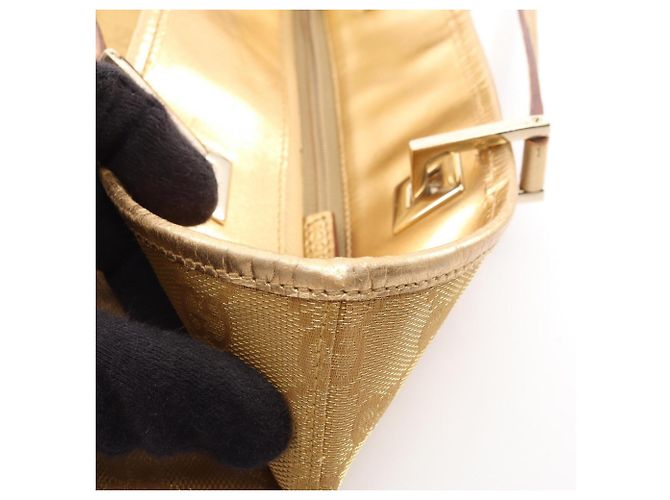 Borsa Tote Gucci GG Canvas D'oro - vista 11
