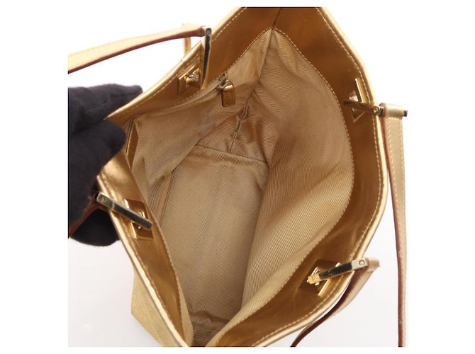 Borsa Tote Gucci GG Canvas D'oro - vista 3