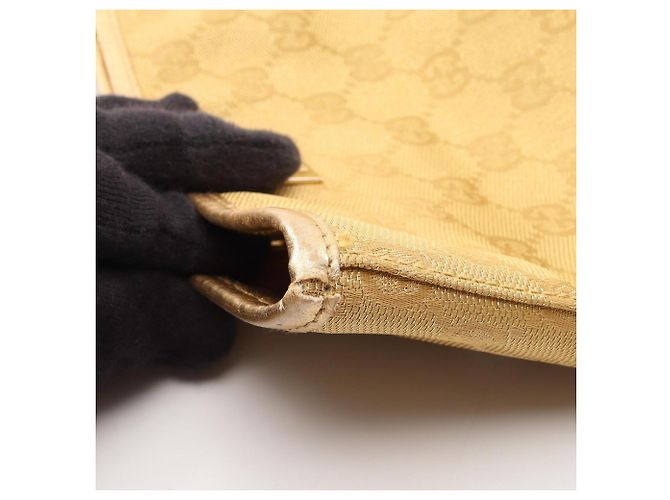Borsa Tote Gucci GG Canvas D'oro - vista 5