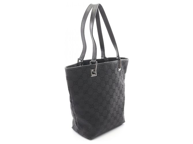 Borsa Tote Gucci GG Canvas Nero - vista 2