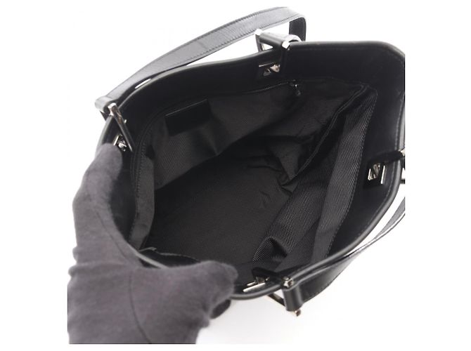 Borsa Tote Gucci GG Canvas Nero - vista 3