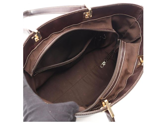 Borsa Tote Gucci GG Canvas Marrone Beige - vista 3