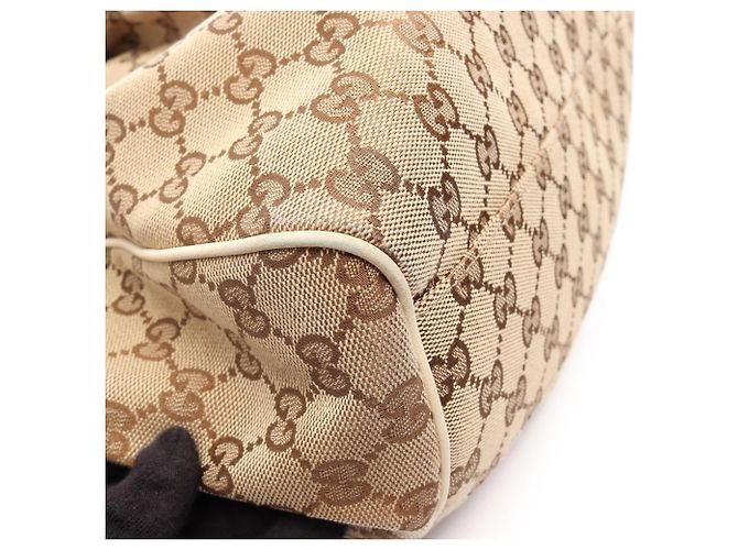 Borsa Tote Gucci GG Canvas Bianco Beige - vista 10
