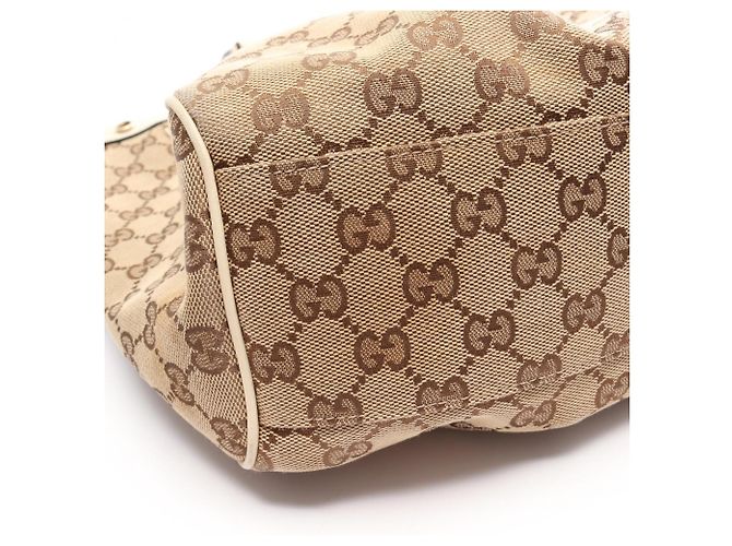 Borsa Tote Gucci GG Canvas Bianco Beige - vista 13