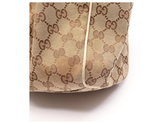 Borsa Tote Gucci GG Canvas Bianco Beige - vista 14