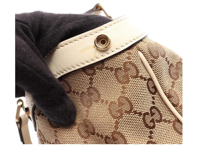 Borsa Tote Gucci GG Canvas Bianco Beige - vista 16