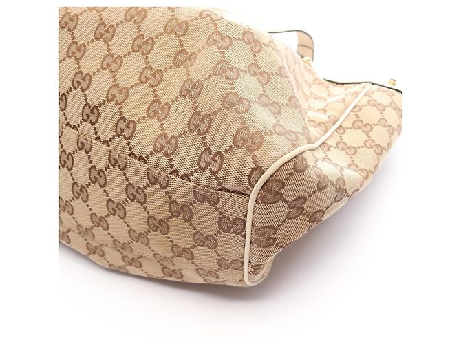 Borsa Tote Gucci GG Canvas Bianco Beige - vista 9