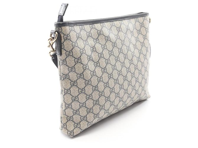 Borsa a tracolla Gucci GG Supreme Sherry Line Beige Blu navy - vista 2