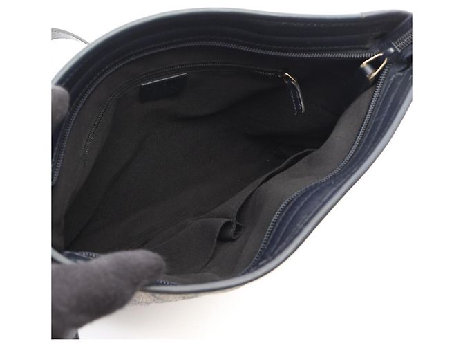 Borsa a tracolla Gucci GG Supreme Sherry Line Beige Blu navy - vista 3