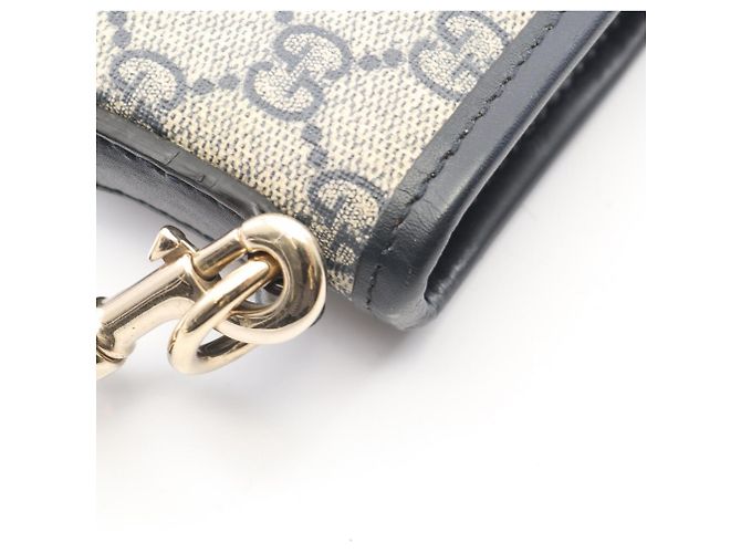 Borsa a tracolla Gucci GG Supreme Sherry Line Beige Blu navy - vista 5