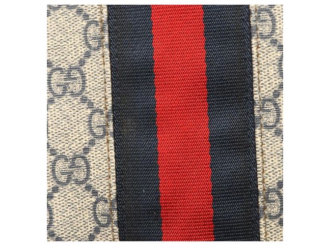 Borsa a tracolla Gucci GG Supreme Sherry Line Beige Blu navy - vista 8