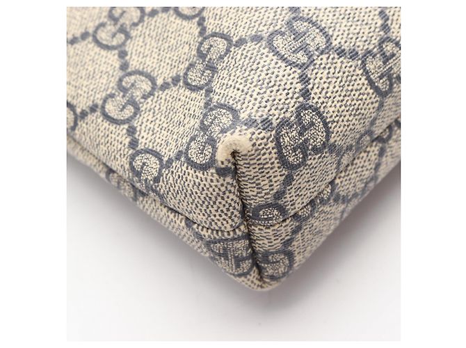 Borsa a Spalla Gucci GG Supreme Beige Blu navy - vista 11