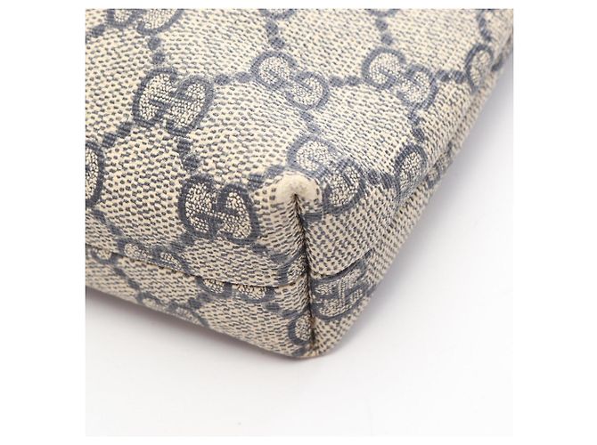 Borsa a Spalla Gucci GG Supreme Beige Blu navy - vista 12