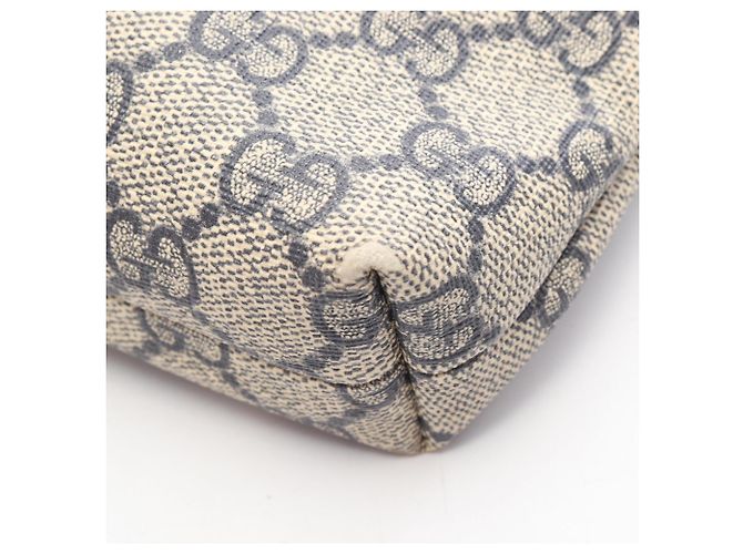 Borsa a Spalla Gucci GG Supreme Beige Blu navy - vista 13