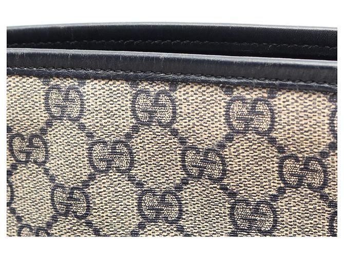 Borsa a Spalla Gucci GG Supreme Beige Blu navy - vista 9
