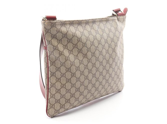 Borsa a tracolla Gucci GG Supreme Rosso Beige - vista 2