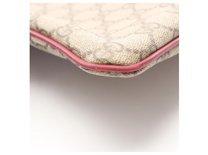 Borsa a tracolla Gucci GG Supreme Rosso Beige - vista 7
