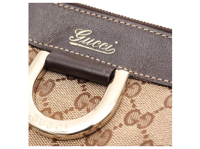 Borsa a Spalla Gucci Abbey GG Canvas Marrone Beige - vista 8