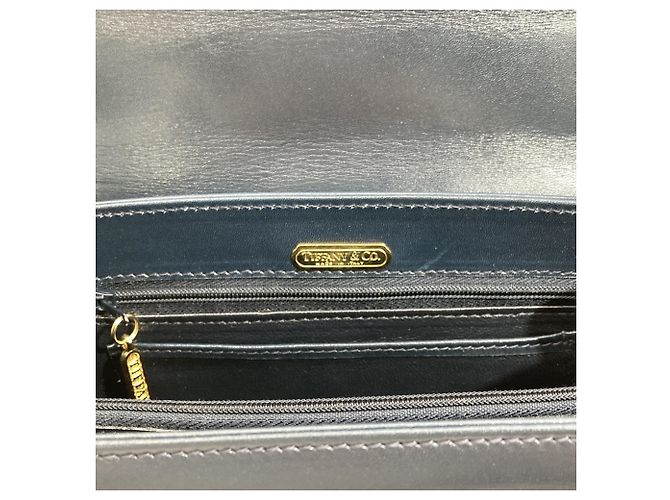 Vintage Handtasche Tiffany & Co. Marineblau - Ansicht 10