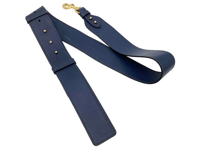 Borsa a secchiello Christian Dior in pelle blu navy - vista 10