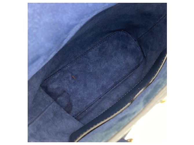 Borsa a secchiello Christian Dior in pelle blu navy - vista 9