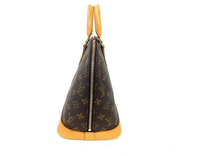 Borsa Louis Vuitton Alma PM Marrone Monogramma - vista 2