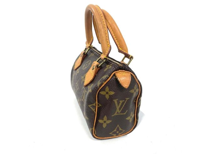 Borsa Louis Vuitton Mini Speedy Marrone Monogramma - vista 2