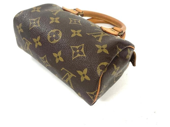 Borsa Louis Vuitton Mini Speedy Marrone Monogramma - vista 3