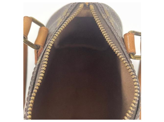Borsa Louis Vuitton Mini Speedy Marrone Monogramma - vista 5