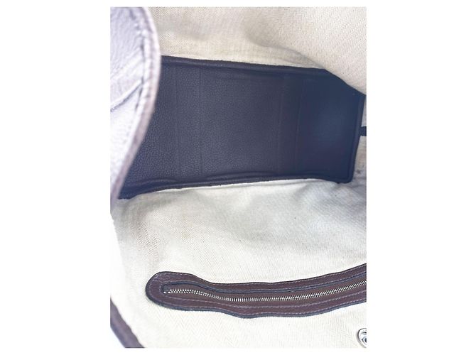 Borsa tote Hermès Garden Party in pelle granulata Marrone - vista 10