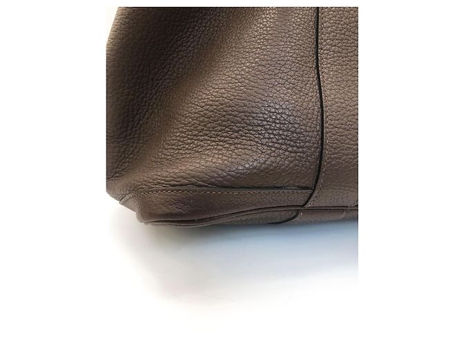 Borsa tote Hermès Garden Party in pelle granulata Marrone - vista 16