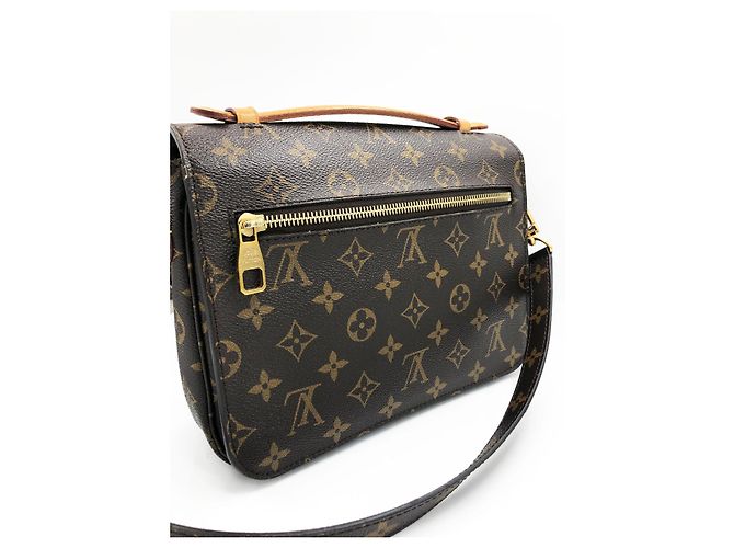 Borsa a tracolla Louis Vuitton Monogram Canvas Pochette Métis Marrone Monogramma - vista 11