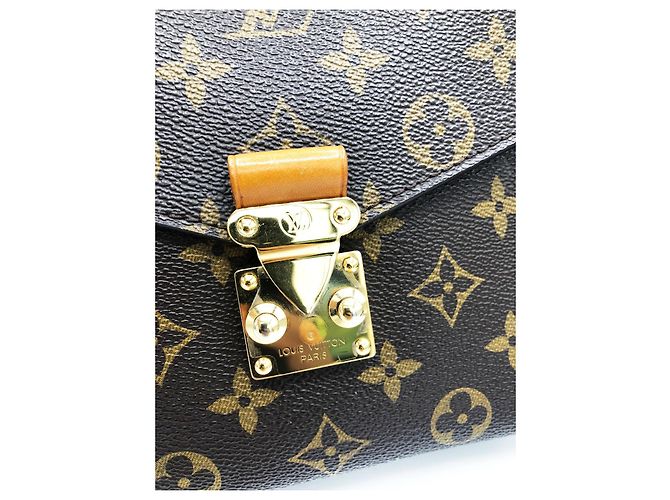 Borsa a tracolla Louis Vuitton Monogram Canvas Pochette Métis Marrone Monogramma - vista 13