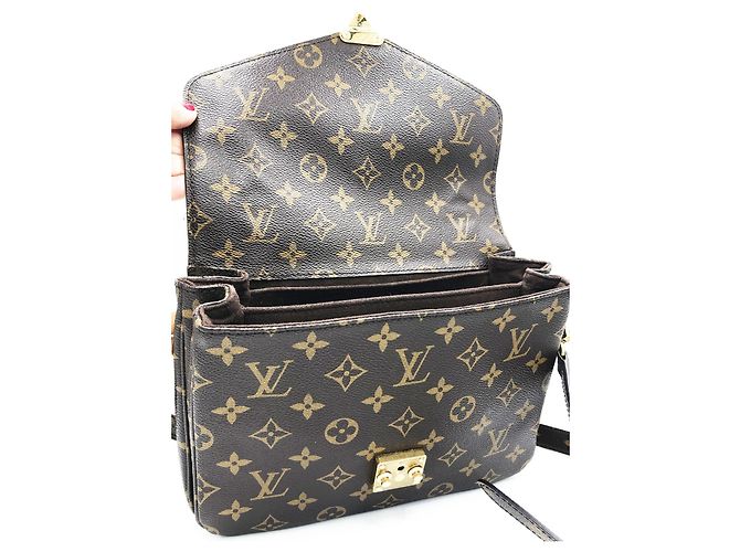 Borsa a tracolla Louis Vuitton Monogram Canvas Pochette Métis Marrone Monogramma - vista 14