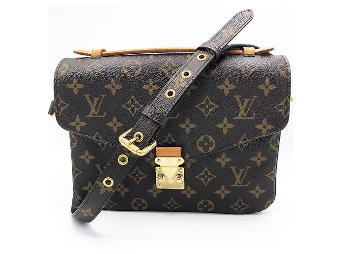 Borsa a tracolla Louis Vuitton Monogram Canvas Pochette Métis Marrone Monogramma - vista 2